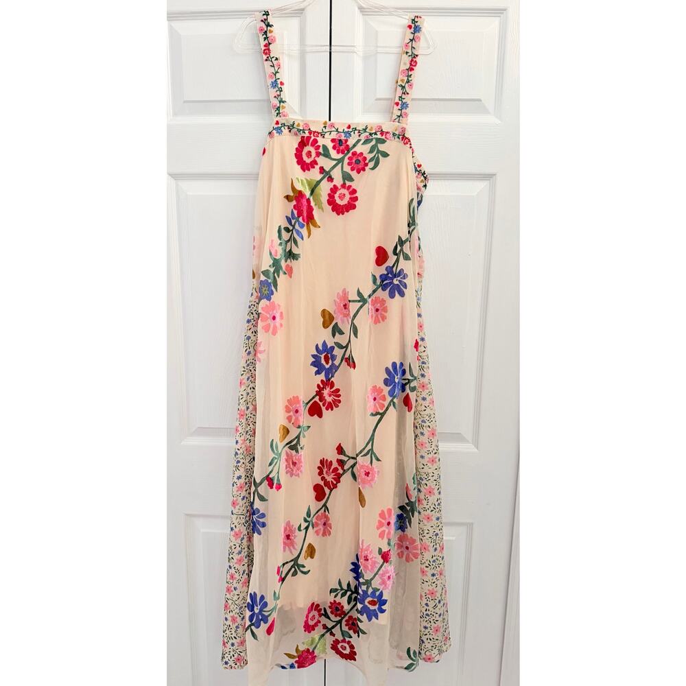 Free People Falling Petals Velvet Maxi Dress Large Sold Out - Picture 4 of 6